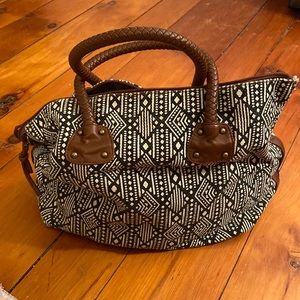 Small tribal print handbag